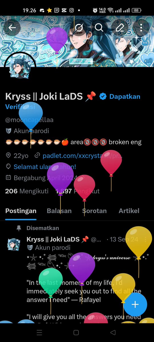 Kryss || Joki LaDS 📌 tweet media