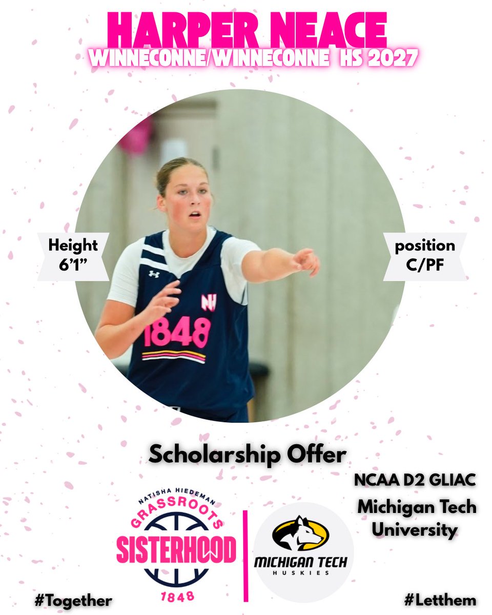 Team1848girls's tweet photo. 🚨WE GOT ANOTHER1️⃣🚨 Congrats to
@HarperNeace on another scholarship offer!! Thank You @mtuwbb for believing in our girls! #Huskies #together1848 @BradyJ_Peterson https://t.co/zxyxNoHdK1