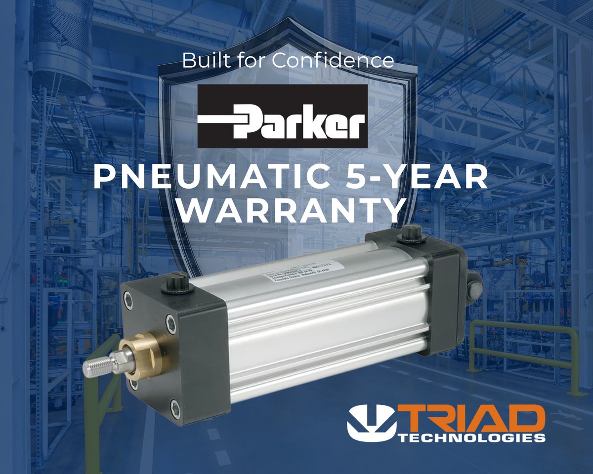 Parker’s 5-year pneumatic warranty helps OEMs reduce downtime, minimize risk, and provide lasting value. It’s not just a longer warranty. It’s a better way to build.

Learn more in our latest blog post: triadtechnologies.com/blog/post/park…

#OEM #Pneumatics