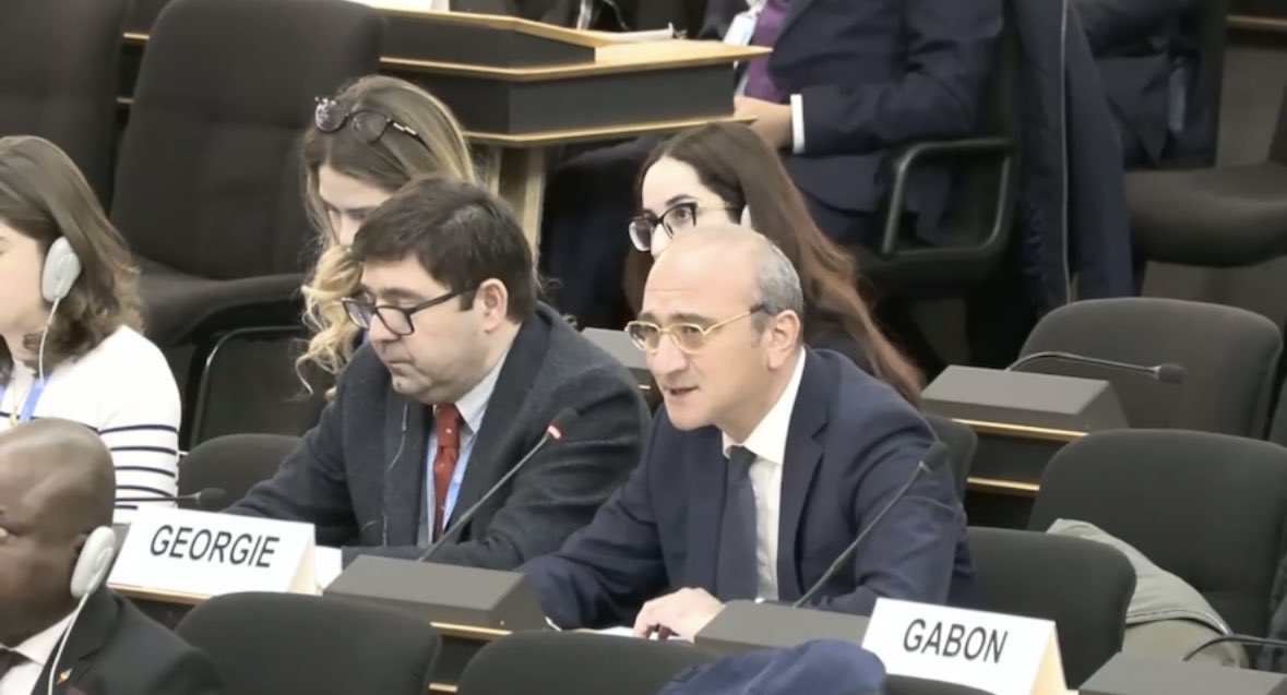 At UNHRC, highlighted dire humanitarian &amp; security situation in 🇬🇪’s occupied regions, Russia’s violations of human rights &amp; intl. law, &amp; urgent need for intl. human rights mechanisms access. Reaffirmed🇬🇪’s commitment to peaceful conflict resolution &amp; importance of intl. support.