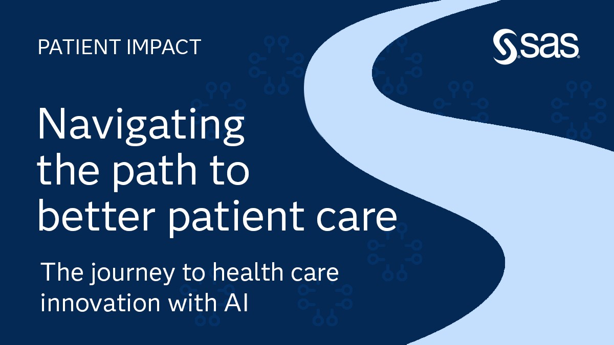 Leading health care organizations are charting new routes for patients with AI. Discover how companies are using agentic AI to navigate challenges and improve patient outcomes.

Register for Trailblaze: The AI Journey for Decision-Makers: 2.sas.com/6018B6gk8p