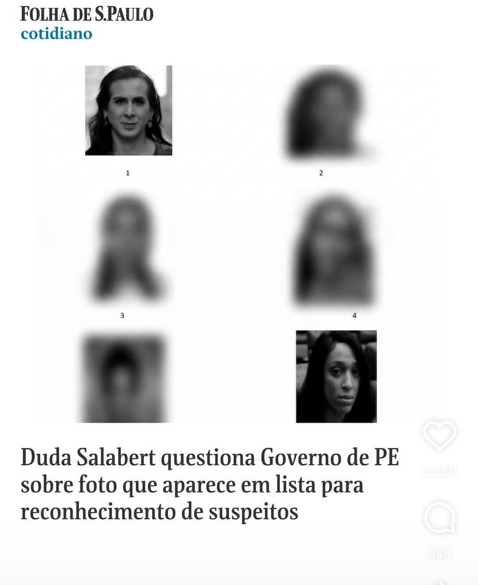 travacomunista's tweet photo. INACEITÁVEL! A polícia de Pernambuco  apresentou duas parlamentares trans, Erika Hilton e Duda Salabert, como possíveis criminosas em uma imagem para identificações de um roubo de celular. Essa "notícia" aparece em meio a uma campanha de ódio aberta contra as pessoas trans (1/7) https://t.co/A8VR4J2t77