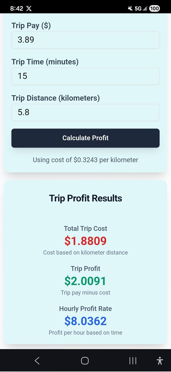 EdwardSalomons's tweet image. ...recent ride request from...
i added 4 minutes, that is the average wait time for riders after arriving at the pickup destination...
i'm a driver with 10 years, 16K+ rides, and an excellent driver rating. profit analyzed by RideShareKare App...