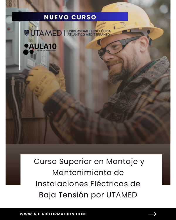aula10's tweet photo. ⚡ Curso ELEE0109 de Instalaciones Eléctricas

Aprende montaje, mantenimiento y reparación de instalaciones eléctricas.

🎓 Acreditado por UTAMED
🚀 Sector con alta demanda
💸 10 % descuento con REDES10

🔗 https://t.co/w1LKJAtQ7x https://t.co/PHI2azZxJF