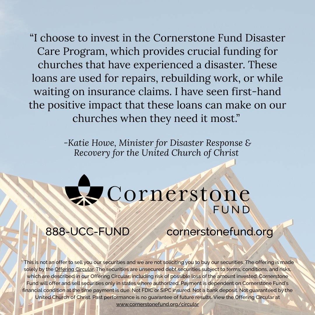 As an increasing number of natural disasters continues to devastate communities across the US, the Cornerstone Fund recognizes the importance of offering ways to support those rebuilding in the aftermath.