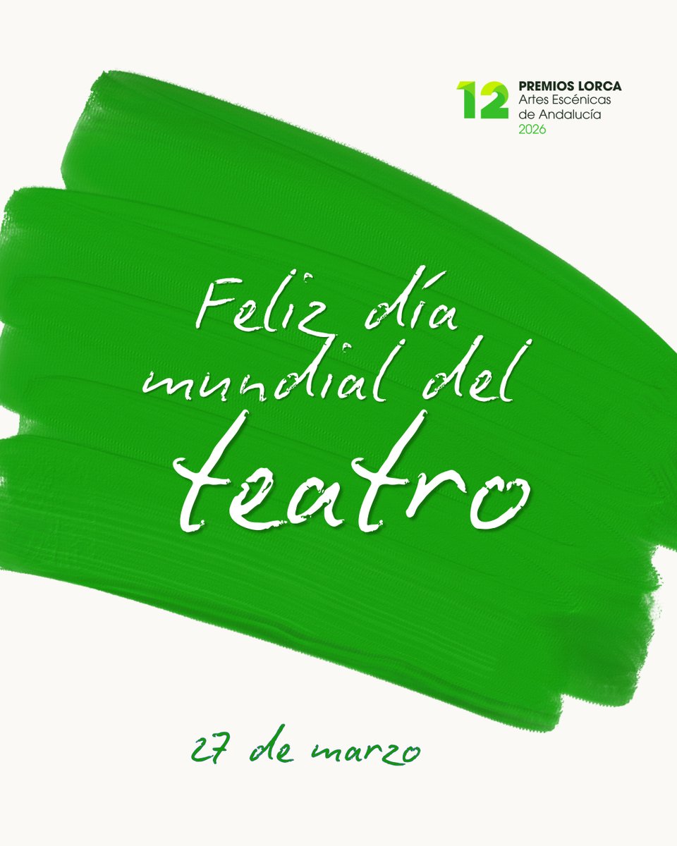 TeatroAndaluz's tweet photo. FELIZ DÍA MUNDIAL DEL TEATRO https://t.co/304Zsqc0Sn