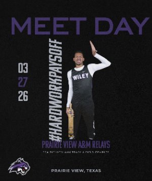 WileyAthletics's tweet image. We compete in the @PVAMUPanthersTF Relays.
🏟️PVAMU Track &amp;amp; Field Complex
📍Prairie View, Texas
⏰10 a.m.
📊results.adkinstrak.com/meets/59864
#FeartheClaws #WhereWinnersThrive #HardWorkPaysOff #GoForthInspired