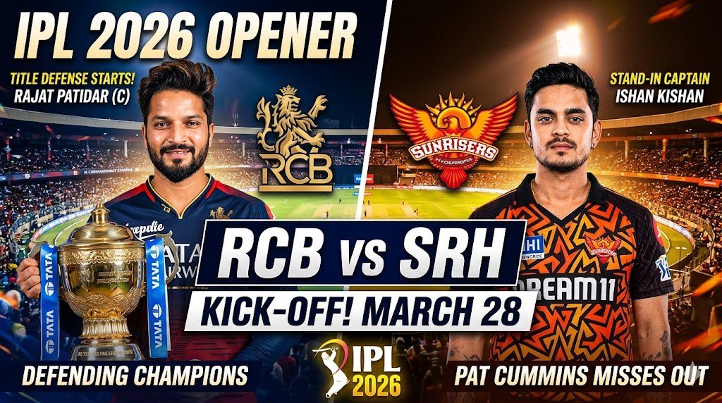5thumpire1's tweet photo. TATA IPL 2026 MATCH 1 PREVIEW!

RCB ❤️ vs SRH 🧡
We have made our analysis, playing XI and prediction for the season opener.

Do comment your match winner and 1 bold prediction for the game! 🔥

LINK ➡️ https://t.co/kP6xfoAaLJ

 #RCBvsSRH #ipl2026 https://t.co/Wfiwyu7Ujn