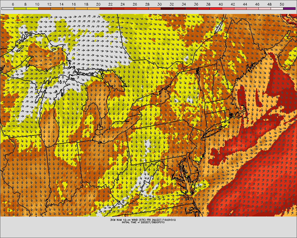 Temps currently range from the mid 40s to mid 50s from NE-to-SW across ...