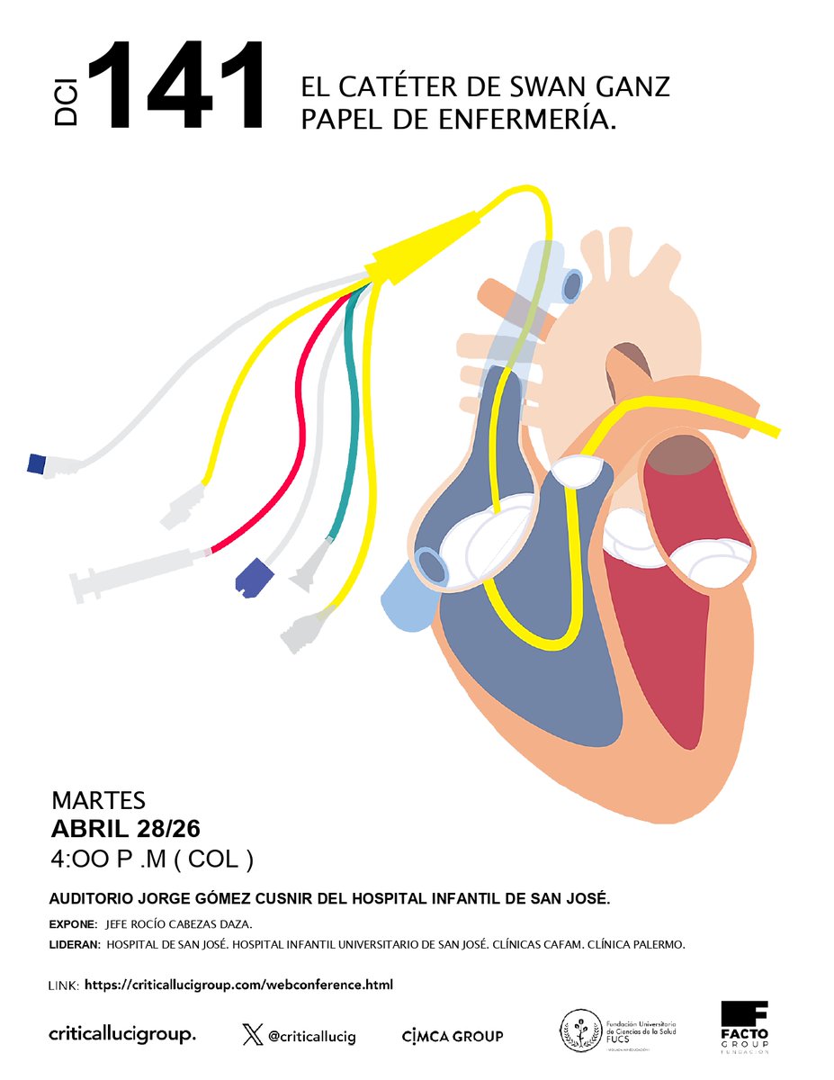 criticallucig's tweet photo. Extendemos la invitación a participar en la Jornada Académica No. 141 
Lugar: Hospital Infantil de San José Auditorio Jorge Gómez Cusnir. 
Fecha: martes, 28 de Abril 2026 
Hora: 4 pm 
¡Los esperamos! https://t.co/q5V2n0rum5