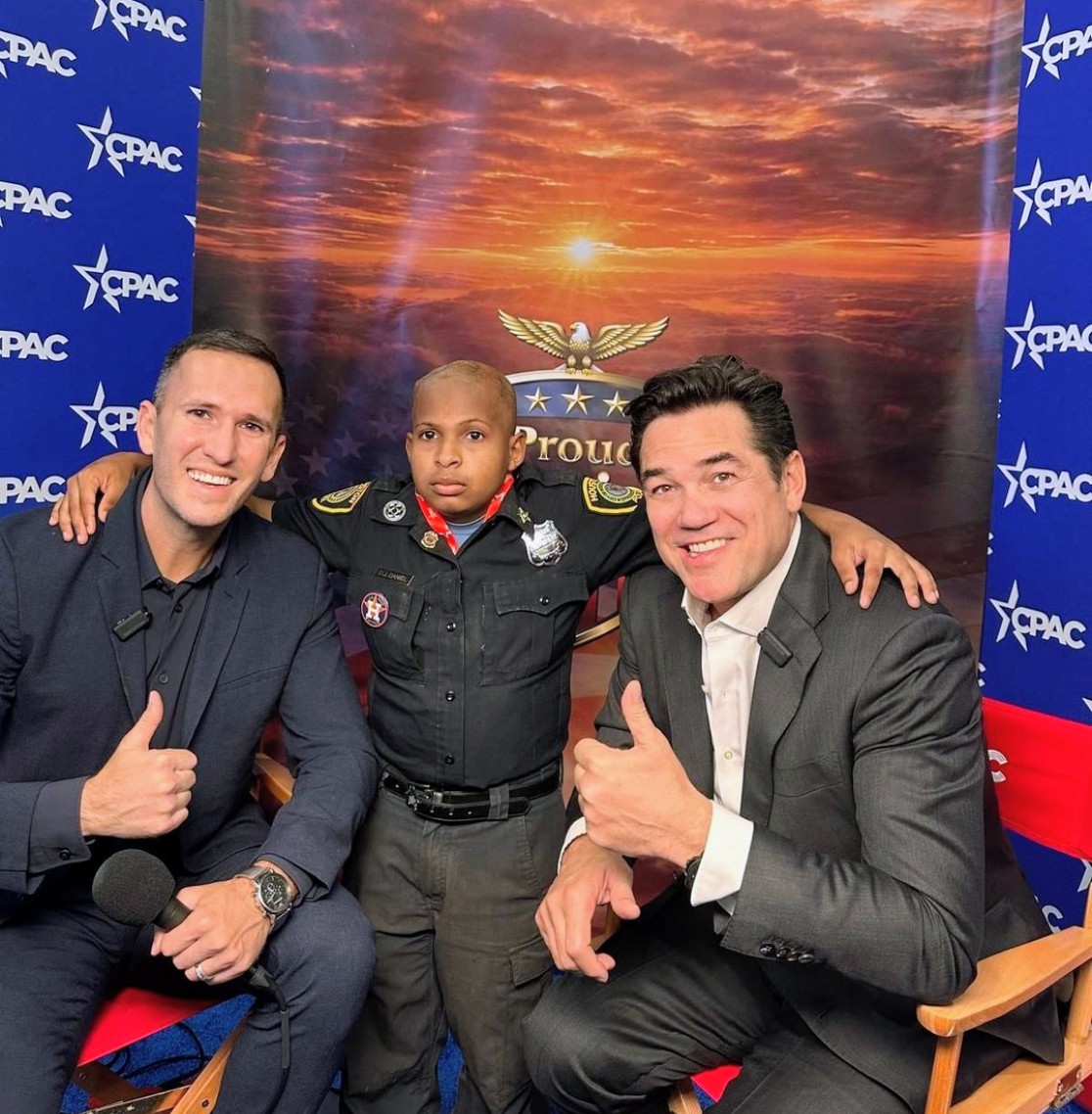 kroppandrea1's tweet image. #Superheroes at #CPAC !
Young hero Devarjaye 'DJ' Daniel, Dean Cain &amp;amp; school-choice warrior Corey DeAngelis.
A wonderful photo of three superheroes in one picture.🇺🇲❤️
@RealDeanCain