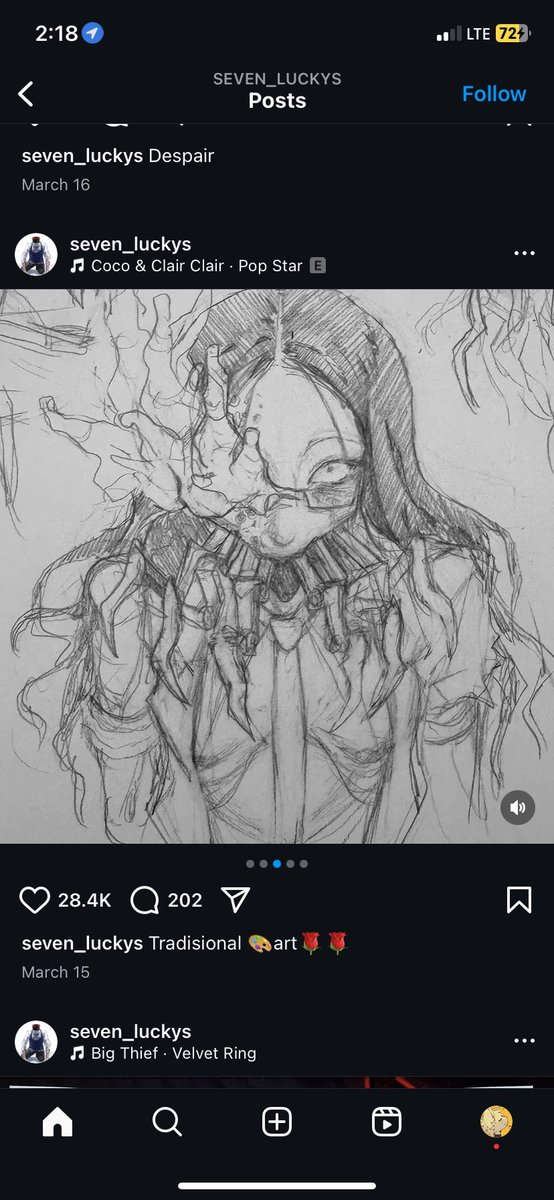 VICTORIANNGRAY's tweet photo. @xclownjuice Hi! Just letting you know that a user on Instagram posted this drawing claiming it to be their own art and it unfortunately got a lot of attention https://t.co/GKAwdUZDIO