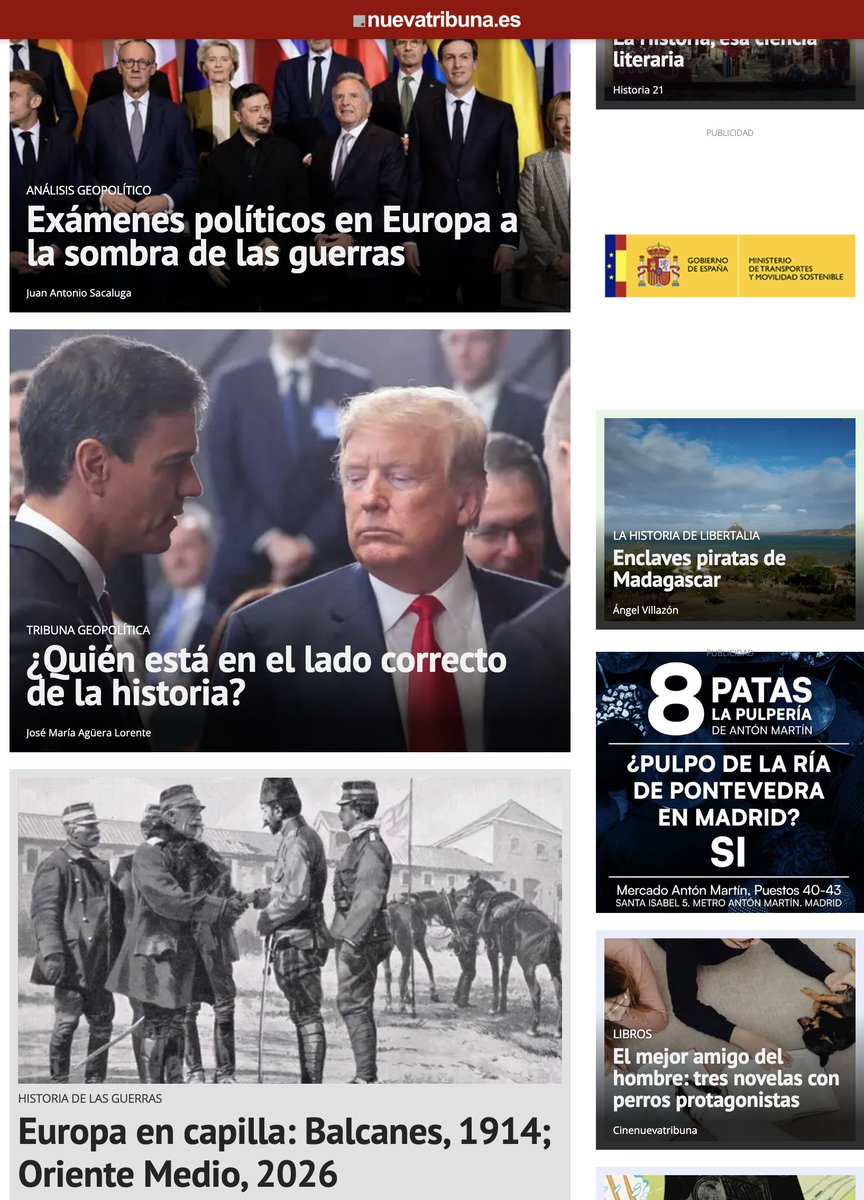 nuevatribuna's tweet image. Os dejamos la portada de @Nuevatribuna con información continua y análisis para una ciudadanía comprometida con los valores de libertad, #igualdad y justicia

nuevatribuna.es 📷