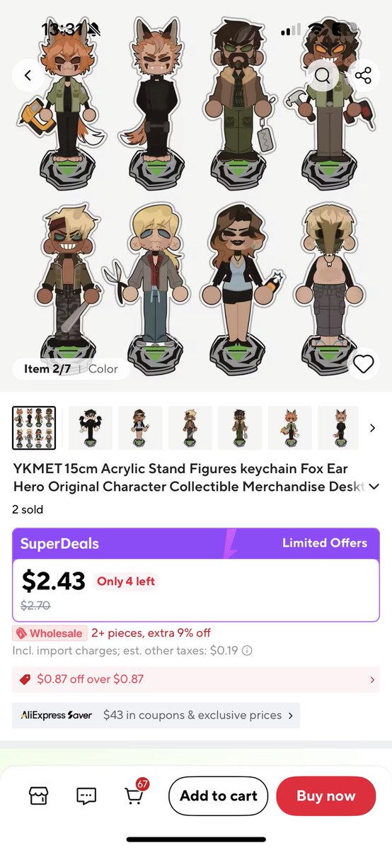 Funsizehimbo's tweet photo. Hey guys it’s been brought to my attention my designs for my standees were stolen and put on AliExpress :,) please if you can report the listing since this is insane…. The cost to make them isn’t even $2.70 each 😭😭😭😭 https://t.co/D7ktwVp2wc