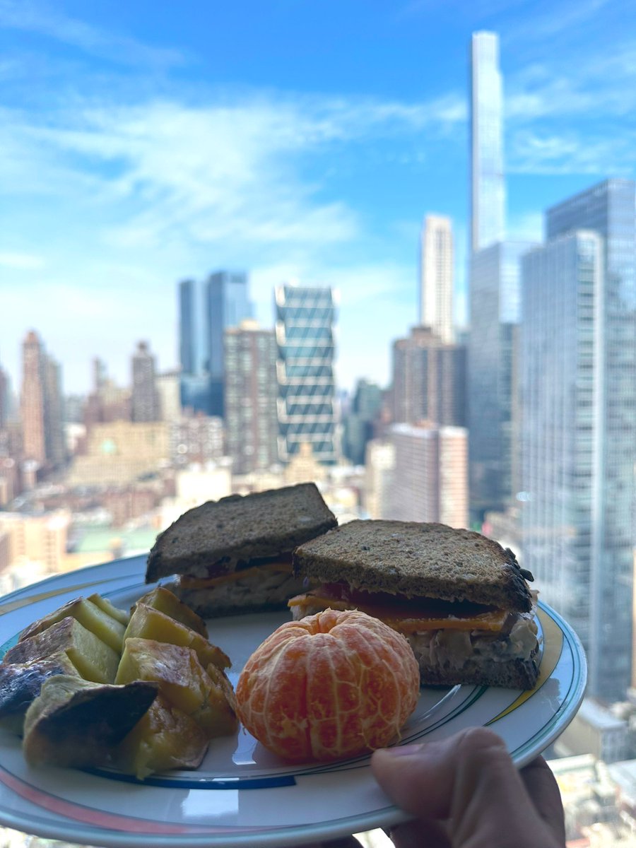 free_style_chef's tweet photo. Want some lunch?
I’ve got chicken cheddar sandwich, roasted Japanese sweet potato, and a tangerine.
#twittersupperclub #sando https://t.co/76nvwE40na