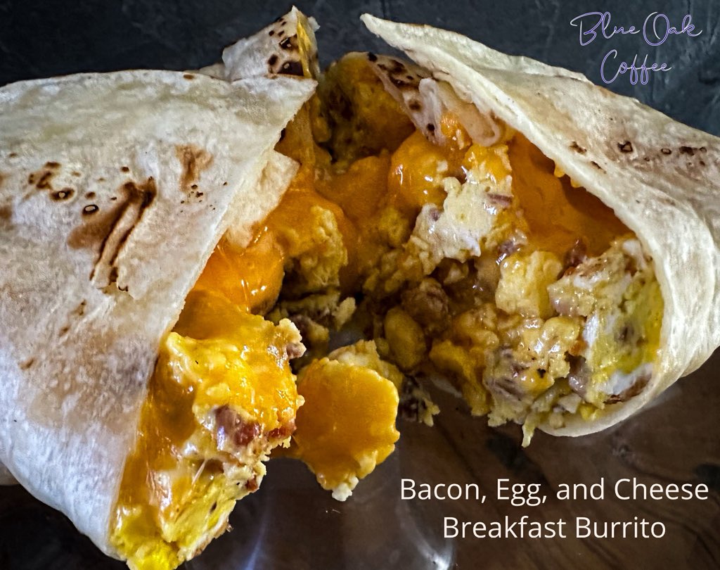 Bacon, egg and cheese, breakfast burritos, with a side of salsa Verde, available this morning. We are here until 2 PM today. Have a wonderful day everyone! #BlueOakCoffee #DowntownBakersfield #BakersfieldCopy #BakersfieldBakery #breakfastburritos made from scratch