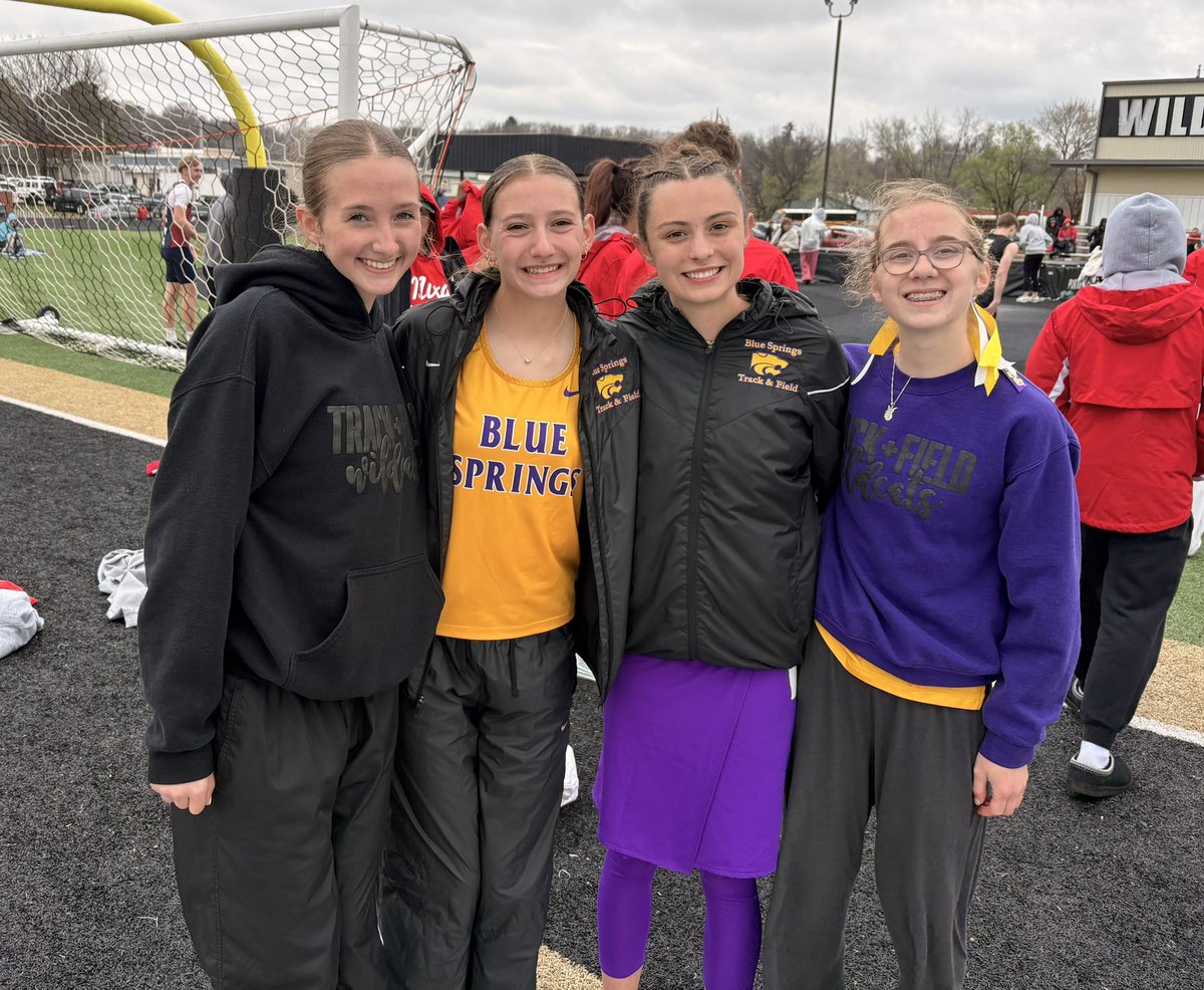 GirlsSprings's tweet photo. Headed down south to Neosho today for the Harry Lineberry Open House. Started the meet off with a gold in the 4x800m relay! 
Today’s results here:

https://t.co/6NWDWVOidO https://t.co/yNMgHgUZN0