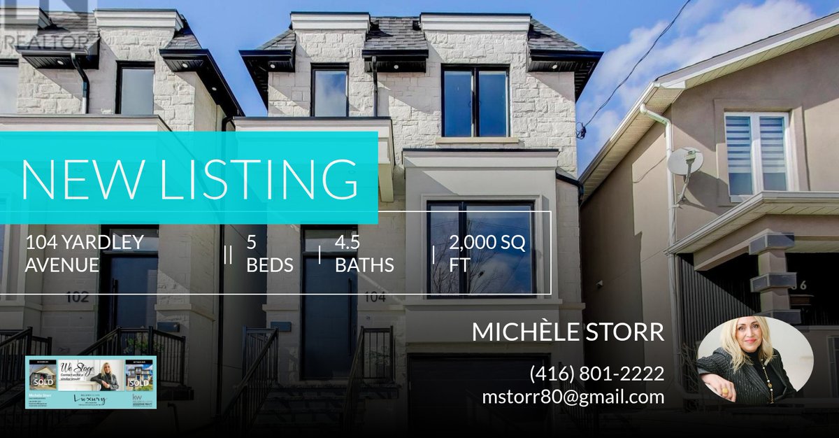 micstorr's tweet photo. 📍 New Listing 📍 Take a look at this fantastic new property that just hit the market located at 104 Yardley Avenue in Toronto (o'connor-parkview). Reach out here or at (416) 801-2222 for more information

Michèle Storr
Sales Repre... https://t.co/KnAYIPgSQQ https://t.co/3Utzq4KPvd