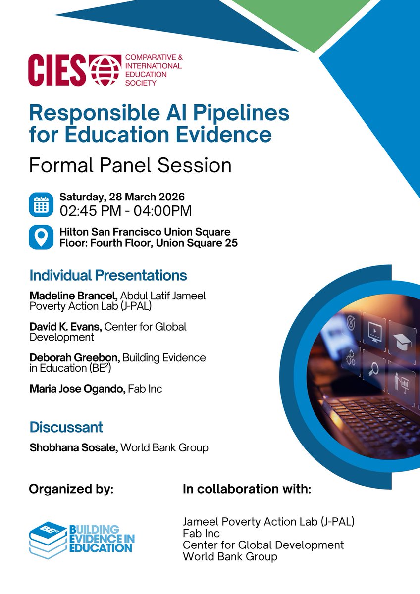 Building Evidence in Education (BE²) tweet media