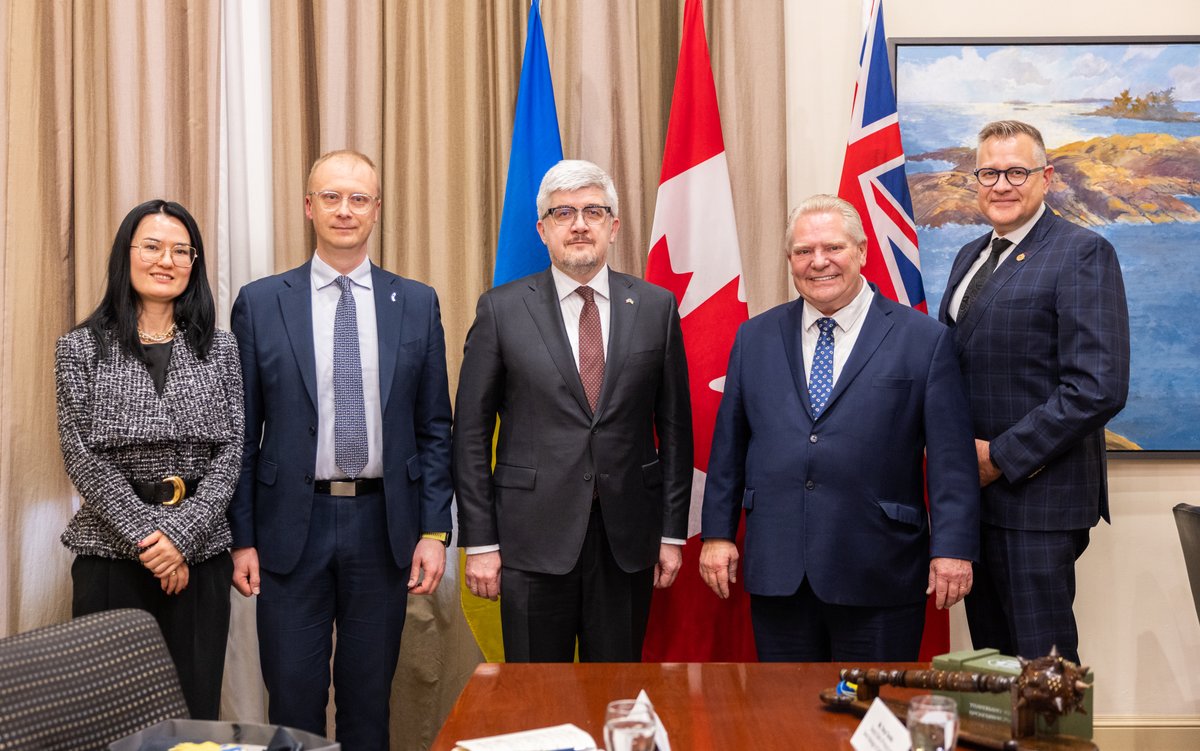 I welcomed Ukraine’s Ambassador Andrii Plakhotniuk and Consul General Oleh Nikolenko to Queen’s Park yesterday. We discussed Ontario’s continued support for Ukraine as they stand up to Russia’s invasion, as well as how we can cooperate in sectors like energy and critical