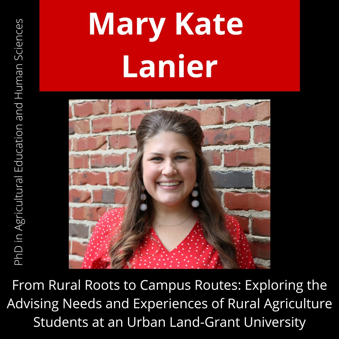 AHSNCState's tweet image. by 
🎉 Congrats to Mary Kate Lanier 🎉

📖 Dissertation Defended
🎓 PhD in Agricultural Education and Human Sciences
👥 Her committee is chaired by Joy Morgan, with members Wendy Warner, Travis Park and Natalie Cooke

#ahsncstate #dissertationdefense #thinkanddo #gradresearch