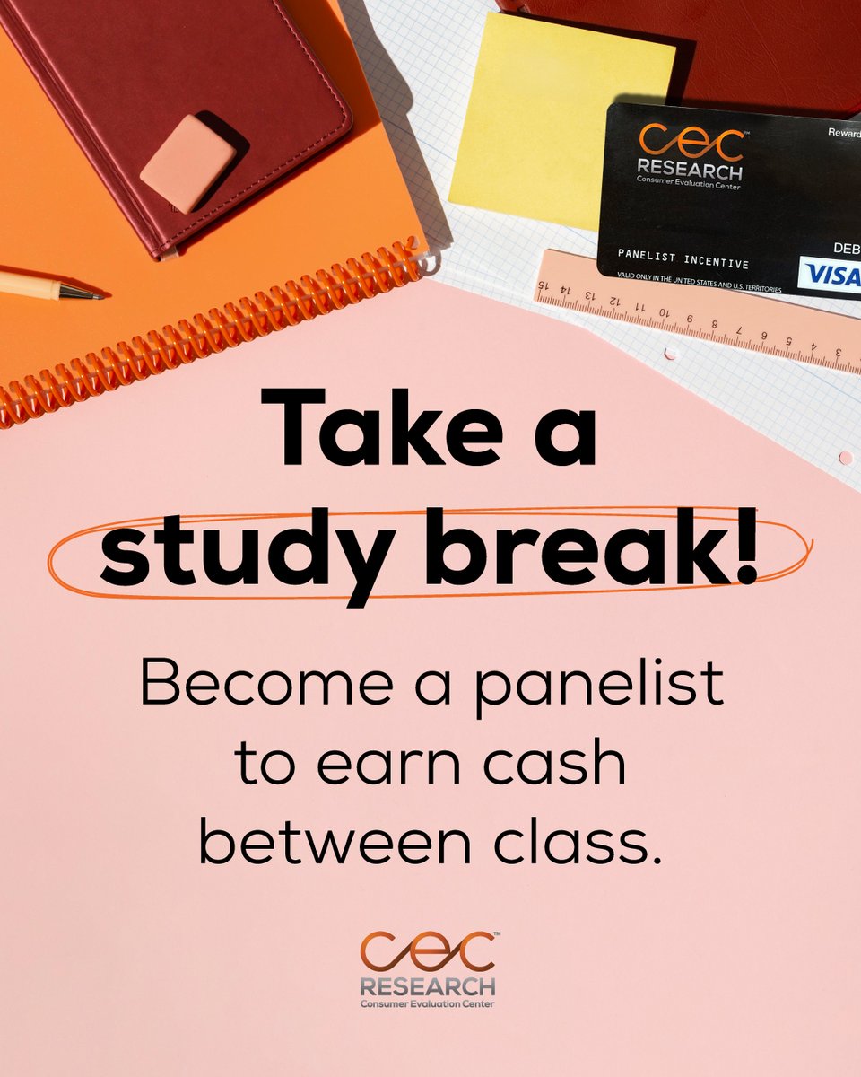 CECResearchNJ's tweet image. Take a break between classes and head to CEC to earn gift cards. Sign up today to earn extra money. It doesn’t get any easier than that? Visit my.cecresearch.com to see what everyone is talking about.
. . .
#TastePanels #SniffTests #FocusGroups #ConsumerProductTesting