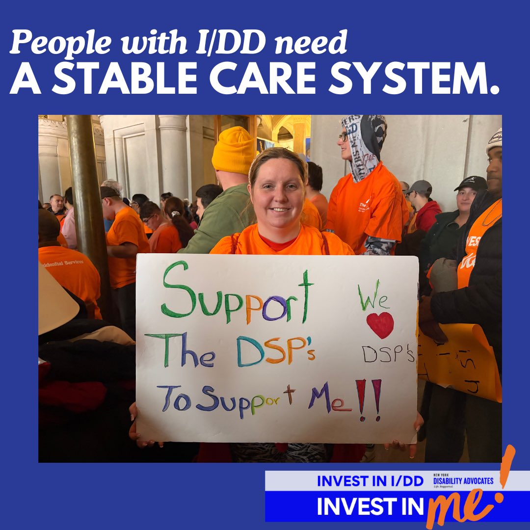 ILAOnline's tweet image. New York lawmakers must prioritize increased funding for the I/DD community in the State Budget. A strong care system requires stable and sustained investment. Let's get this done! 
#InvestInUs #InvestInMe