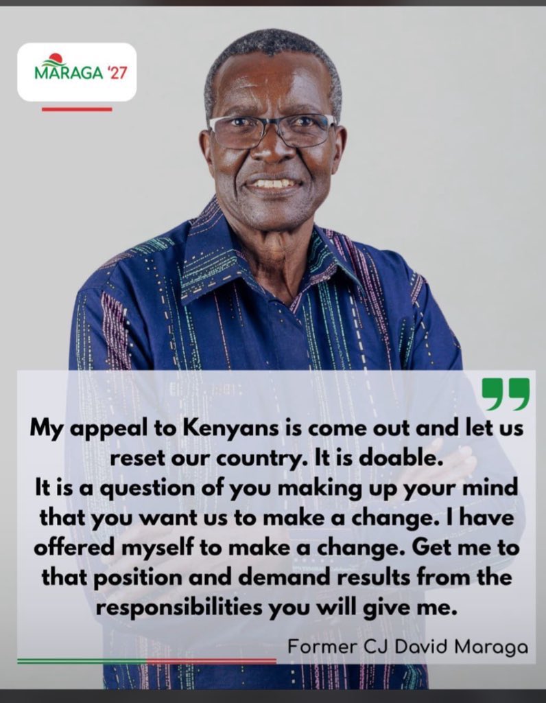 Maraga for change. Maraga is the change we need Ladies and Gentlemen.