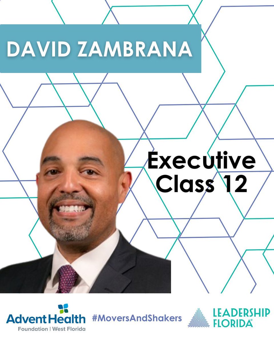 LeadershipFla's tweet image. David Zambrana (#ExecutiveClass12 #SoutheastRegion) has been named the new CEO of Jackson Health System. 

#MoversAndShakers is sponsored by AdventHealth West Florida Foundation.