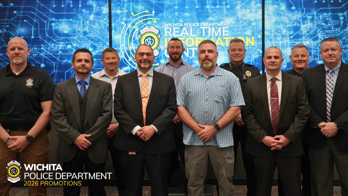 Please join us in congratulating our most recent promotions within the Wichita Police Department.

The following members have been promoted:

• Sergeant Harty was promoted to Lieutenant
• Sergeant Schomaker was promoted to Lieutenant
• Detective Newberry was promoted to