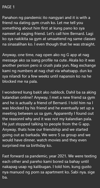 AlterOfan83223's tweet image. Akala mo wala ka nang pag-asa sa Gym Crush mo pero sa huli, masusurpresa ka pala sa gagawin sa'yo.

Page 1
Sender: Gymgym

#ConfessionOfanAlter866
#Pandemic #Hunk #Crush