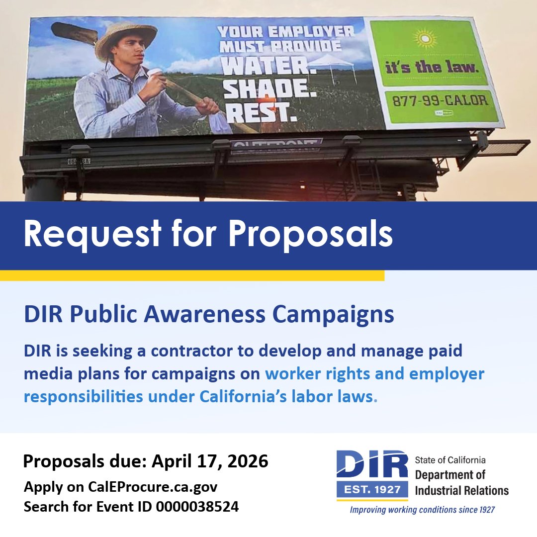 California Department of Industrial Relations tweet media