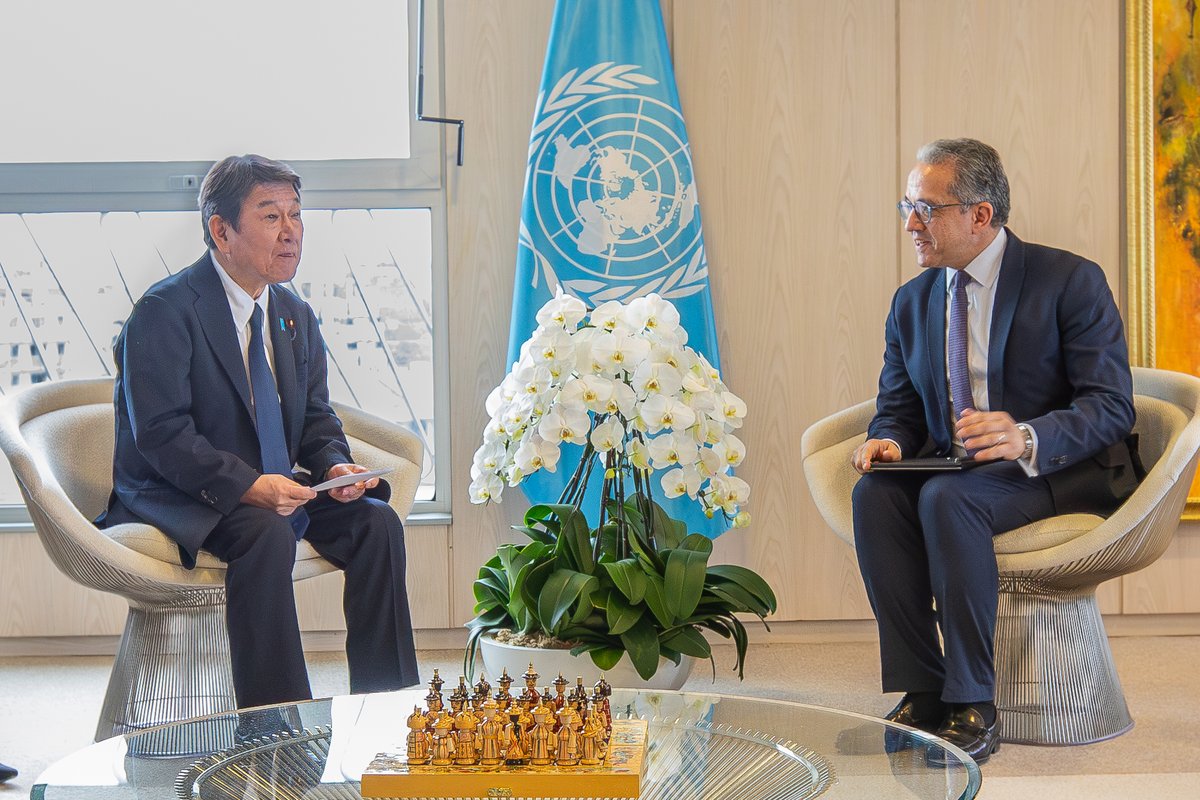 I was delighted to welcome Toshimitsu Motegi, Japan's Minister of Foreign Affairs.

<a href="/UNESCO/">UNESCO 🏛️ #Education #Sciences #Culture 🇺🇳</a> and Japan share a deep commitment to multilateralism and a common vision for a more peaceful, resilient and informed world - from education for sustainable development to ocean science,