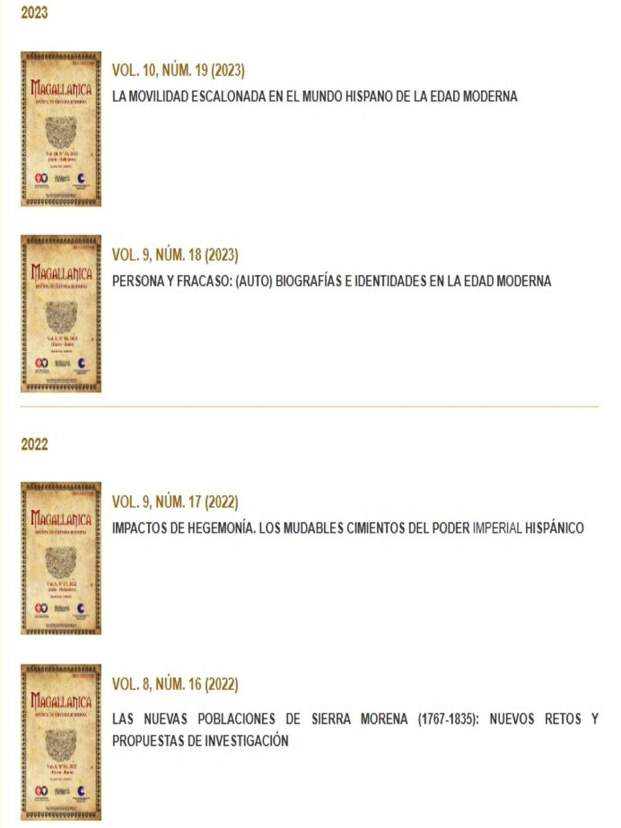 Magallánica. Revista de Historia Moderna tweet media