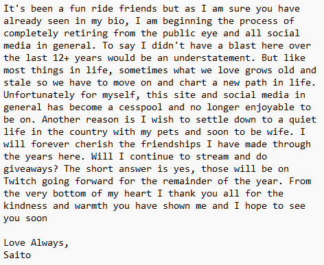 Saito (斉藤です) is Retired from Social Media tweet media