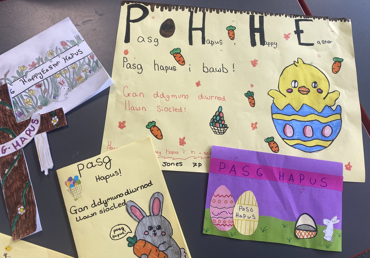 cricklanguages's tweet photo. Pasg Hapus! 🐣 @crickhowellhs https://t.co/T9B2J1Eaym
