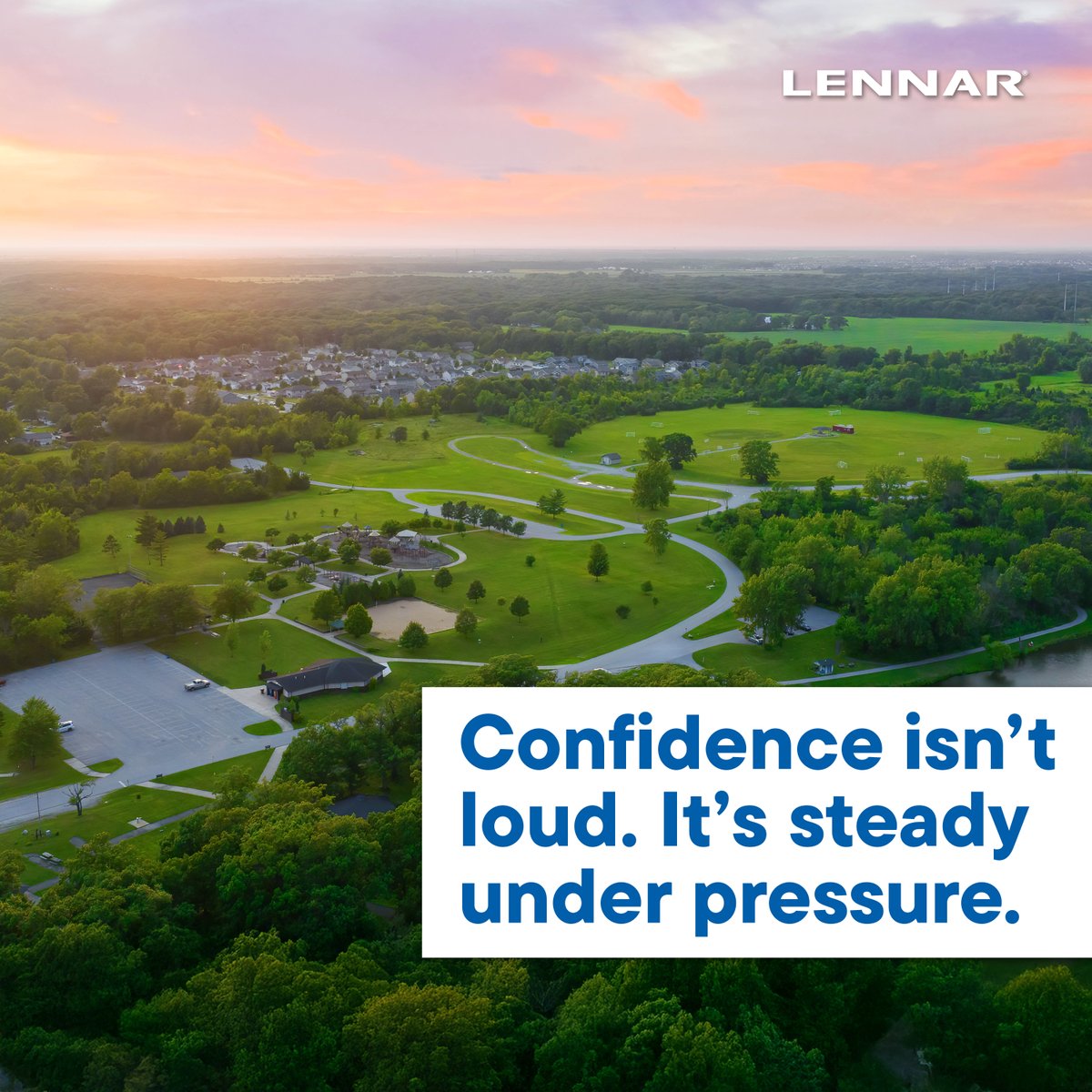 Lennar's tweet image. Strength often shows up in steady decisions, calm responses, and consistency over time. Where do you see quiet confidence make the biggest difference?

#Lennar #Leadership #Perspective #OneLennar