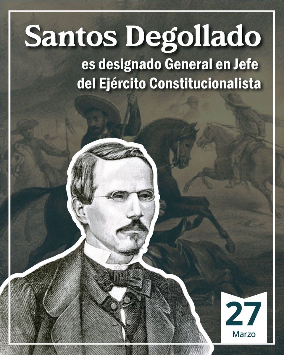 RocioBarcenaM's tweet image. El 27 de marzo de 1858 Santos Degollado fue designado general en jefe del Ejército Constitucionalista durante la Guerra de Reforma. Recordar estos momentos de la historia invita a valorar la #memoria, la defensa de la #democracia y la búsqueda de la #paz.