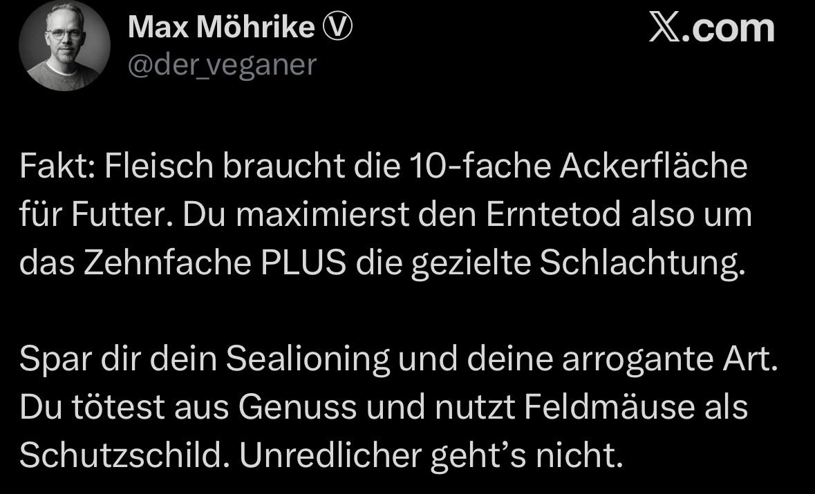 dystopiandude's tweet image. @der_veganer ist leider nicht im #teamscience. Schwach angefangen. Stark nachgelassen. Und am Ende, mangels Argumenten und valider Zahlen auch noch geblockt. Außerdem hasst er mutmaßlich Feldmäuse. Unredlich ist es, sich hinter Studien wegzuducken, die eine Aussagekraft,
