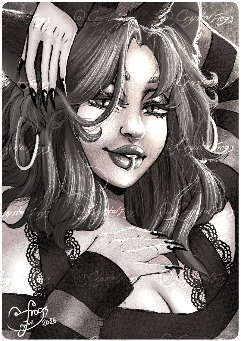 CrystalFrogz's tweet photo. ₊˚ ✧ ━━━━⊱⋆⊰━━━━✧ ₊˚Kitty˚₊✧ ━━━━⊱⋆⊰━━━━ ✧ ˚₊  

A Headshot Sketch commissioned on vgen by @KittyMamaVT ! Thank you again!  

Slots open for any interested!  #vgen #art #vtuber https://t.co/UbdQfnRfxw