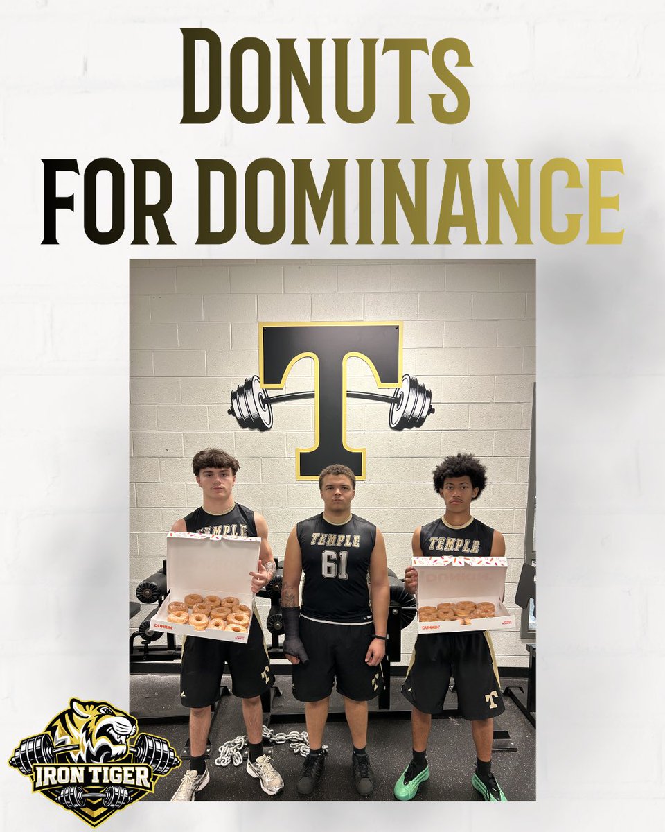 TempleStrength's tweet photo. Iron Tiger of the Week ๐
๐ช
Shoutout to Freshman DJ Walker for earning this weekโs Big Frame Iron Tiger. Bringing great effort, toughness, and a strong mindset every day in the weight room. The future is brightโkeep building. ๐ช
#SAGE #BUILTNOTGIVEN #ONECOMMUNITYONEROAR https://t.co/3QWgNLSP9E
