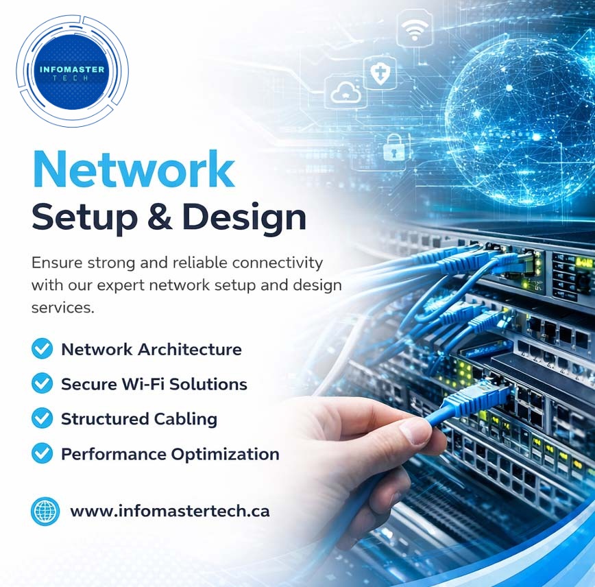 infomastertech's tweet image. Upgrade your connectivity with expert network setup &amp;amp; design by Infomaster Tech. Secure, fast, and reliable solutions for your business.

🌐 infomastertech.ca

#NetworkSetup #ITServices #WiFiSolutions #Tech