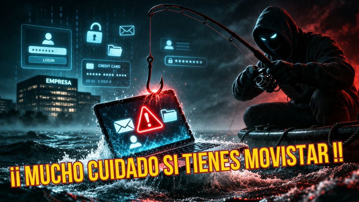 Integratics's tweet photo. Nuevo Noticiario de Ciberseguridad en https://t.co/4IdbI5VLWY. Hablamos de:

 - Cuidado si eres cliente Movistar y te llega una factura
 - Phishing de la Guardia Civil y Europol

https://t.co/8nK0A2I3cS https://t.co/O3kWSR24Nv