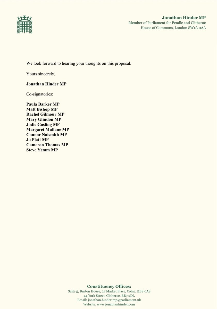 Jonathan Hinder MP tweet media