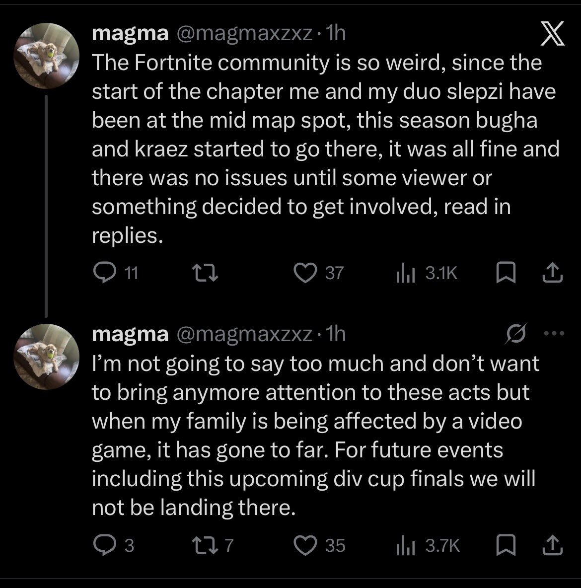Sad to see that people still do this in the Fortnite comp…
Ig Bugha is uncon for Div cup.