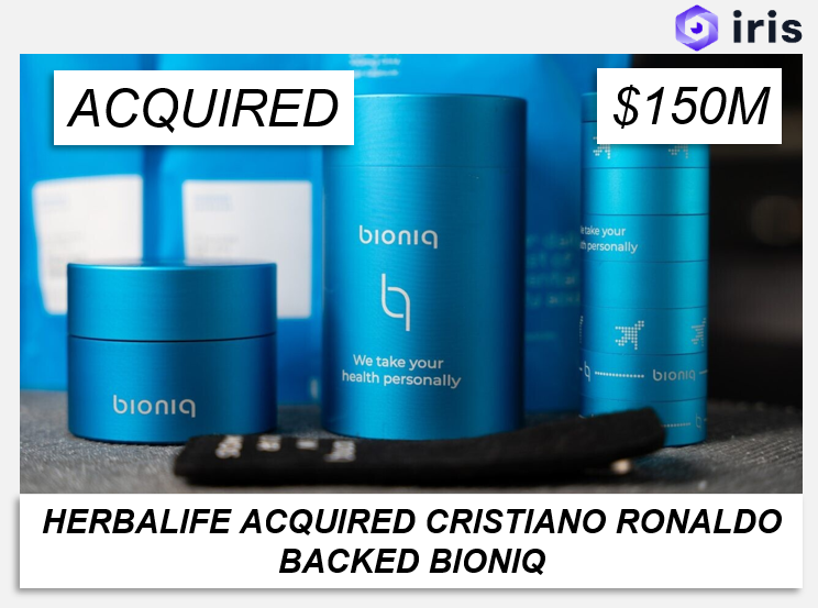 HERBALIFE ACQUIRED CRISTIANO RONALDO BACKED BIONIQ

Herbalife (NYSE: HLF) has agreed to acquire Bioniq for up to $150M, including $55M to be paid over five years and a $95M earnout based on future performance. 

The deal follows a $15M Series B led by HV Capital and Unbound in