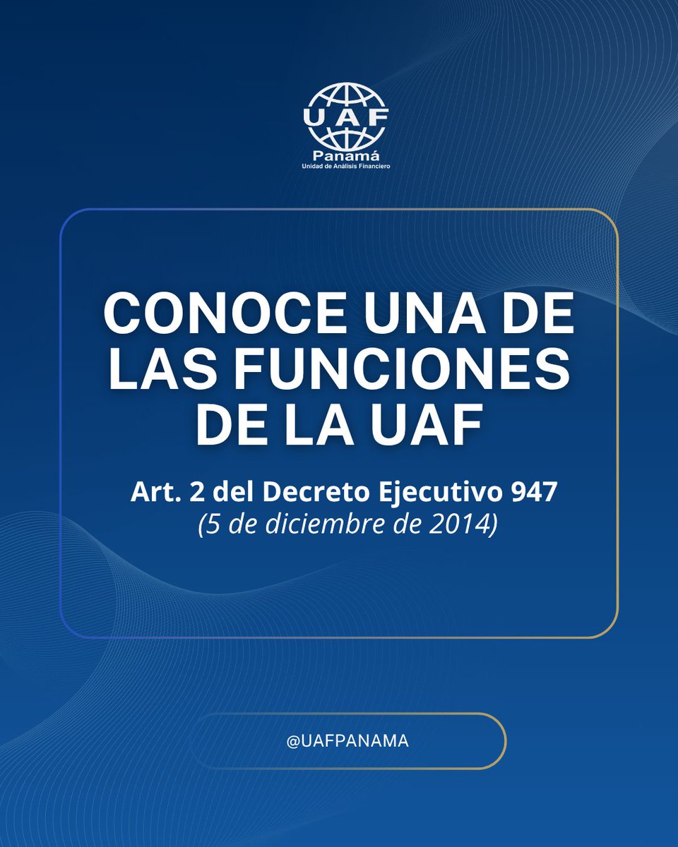 Unidad de Análisis Financiero (Panamá) tweet media