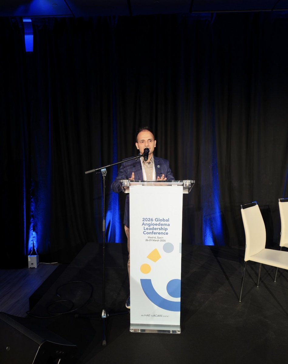 Dharmagat1's tweet photo. Glad to be honoured and invited at Global Angioedema Leadership Conference, Madrid, Spain as an angioedema expert scientist/researcher with an honour of presentation about Normal C1-Inhibitor HAE https://t.co/akLK14wj6Z