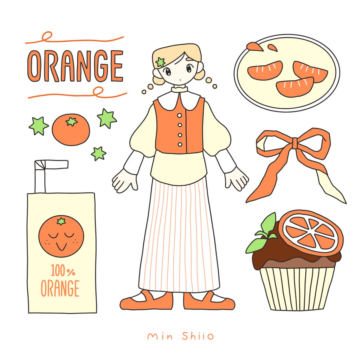 min_shiio's tweet photo. オレンジコーデ🍊

#イラスト
#絵描きさんと繋がりたい
#絵柄が好みっていう人にフォローされたい https://t.co/96dCkMHdBn