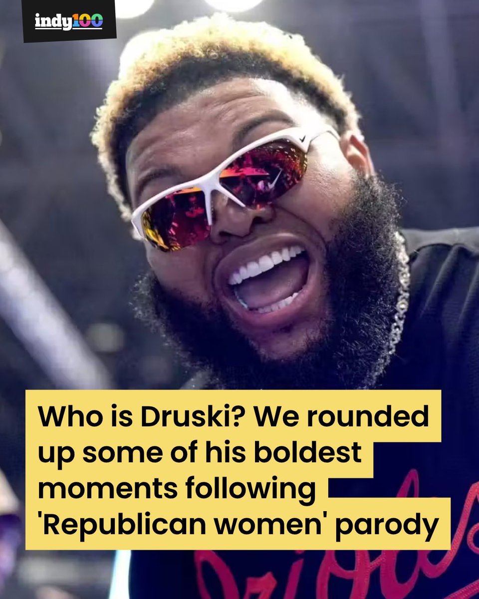 indy100's tweet image. We rounded up Druski's boldest moments to date 👀

Druski is back at it again – this time diving headfirst into a bold stunt cosplaying a white American Republican woman.

#Druski #Comedy #Influencer #US #Republican

indy100.com/viral/druski-e…